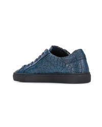blaue Leder niedrige Sneakers von Hide&Jack