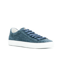 blaue Leder niedrige Sneakers von Hide&Jack