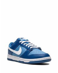 blaue Leder niedrige Sneakers von Nike