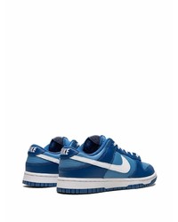 blaue Leder niedrige Sneakers von Nike