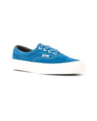 blaue Leder niedrige Sneakers von Vans
