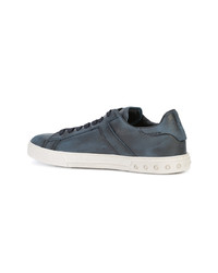 blaue Leder niedrige Sneakers von Tod's