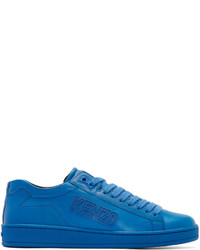 blaue Leder niedrige Sneakers von Kenzo