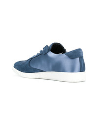 blaue Leder niedrige Sneakers von Just Cavalli