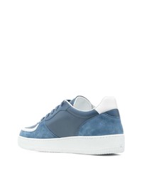 blaue Leder niedrige Sneakers von Roberto Cavalli