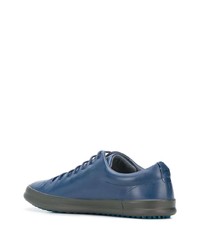 blaue Leder niedrige Sneakers von Camper