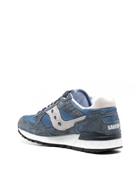 blaue Leder niedrige Sneakers von Saucony