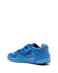 blaue Leder niedrige Sneakers von Lacoste