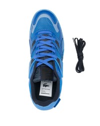 blaue Leder niedrige Sneakers von Lacoste