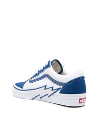 blaue Leder niedrige Sneakers von Vans