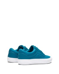 blaue Leder niedrige Sneakers von Vans