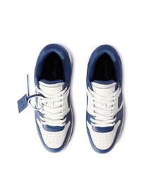 blaue Leder niedrige Sneakers von Off-White
