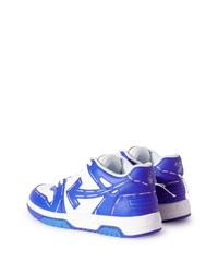 blaue Leder niedrige Sneakers von Off-White