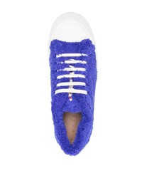 blaue Leder niedrige Sneakers von Marni