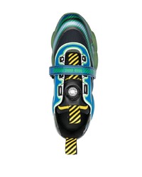 blaue Leder niedrige Sneakers von Moschino