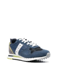 blaue Leder niedrige Sneakers von Blauer