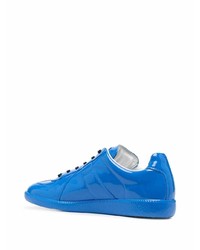 blaue Leder niedrige Sneakers von Maison Margiela