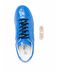 blaue Leder niedrige Sneakers von Maison Margiela