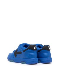 blaue Leder niedrige Sneakers von Off-White