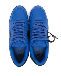 blaue Leder niedrige Sneakers von Off-White