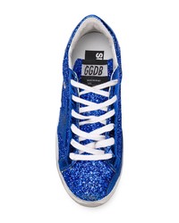 blaue Leder niedrige Sneakers von Golden Goose Deluxe Brand