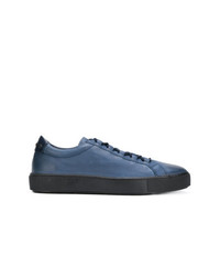 blaue Leder niedrige Sneakers von Tod's