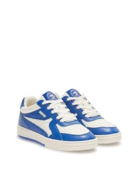 blaue Leder niedrige Sneakers von Palm Angels