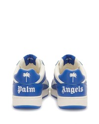 blaue Leder niedrige Sneakers von Palm Angels