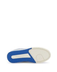 blaue Leder niedrige Sneakers von Palm Angels