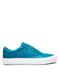 blaue Leder niedrige Sneakers von Vans