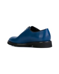 blaue Leder Oxford Schuhe von Dolce & Gabbana