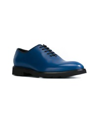 blaue Leder Oxford Schuhe von Dolce & Gabbana