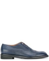 blaue Leder Oxford Schuhe von Maison Margiela