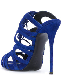 blaue Leder Pantoletten von Giuseppe Zanotti Design