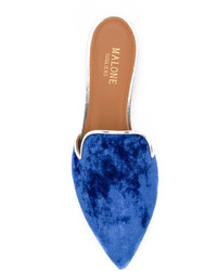 blaue Leder Pantoletten von Malone Souliers