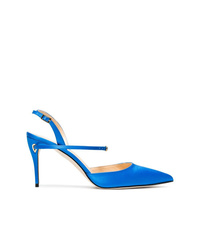 blaue Leder Pumps von Jennifer Chamandi