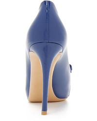 blaue Leder Pumps von Salvatore Ferragamo