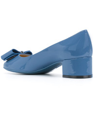 blaue Leder Pumps von Salvatore Ferragamo