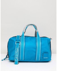 blaue Leder Reisetasche von Calvin Klein