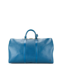 blaue Leder Reisetasche von Louis Vuitton Vintage