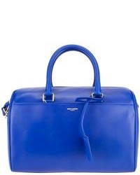 blaue Leder Reisetasche von Saint Laurent