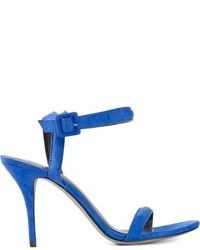 blaue Leder Sandaletten von Alexander Wang