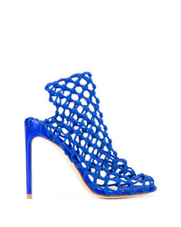 blaue Leder Sandaletten von Francesco Russo