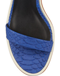 blaue Leder Sandaletten von Tibi