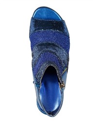 blaue Leder Sandaletten von Liva Loop