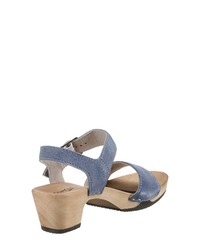 blaue Leder Sandaletten von Softclox