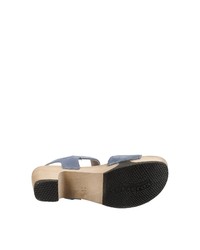 blaue Leder Sandaletten von Softclox