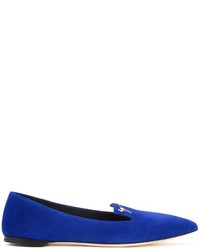 blaue Leder Slipper von Giuseppe Zanotti Design