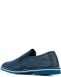 blaue Leder Slipper von Baldinini