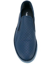 blaue Leder Slipper von Baldinini